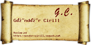 Göndör Cirill névjegykártya